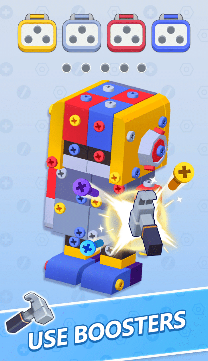 Screw Bolts 3D Logic Puzzle Unity Source Code (Mobile Ready) screenshot 4
