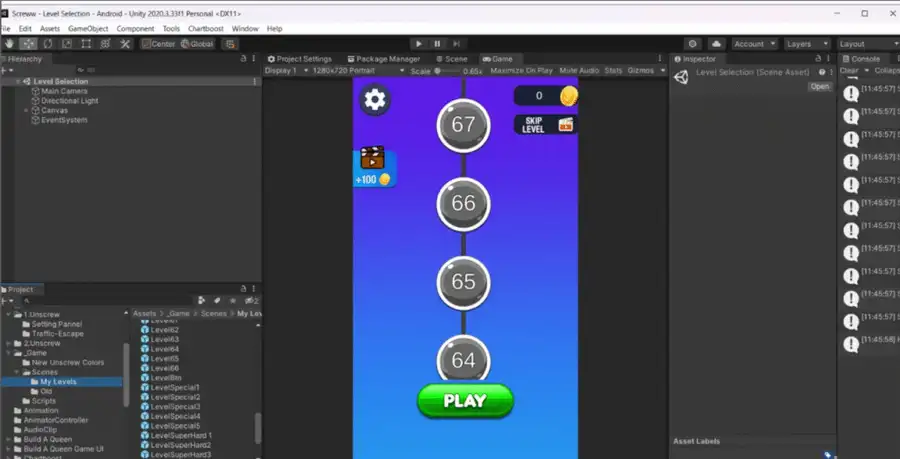 Screw Color Order Jam: 2-in-1 Screw Sorting Puzzle Unity Source Code screenshot 3
