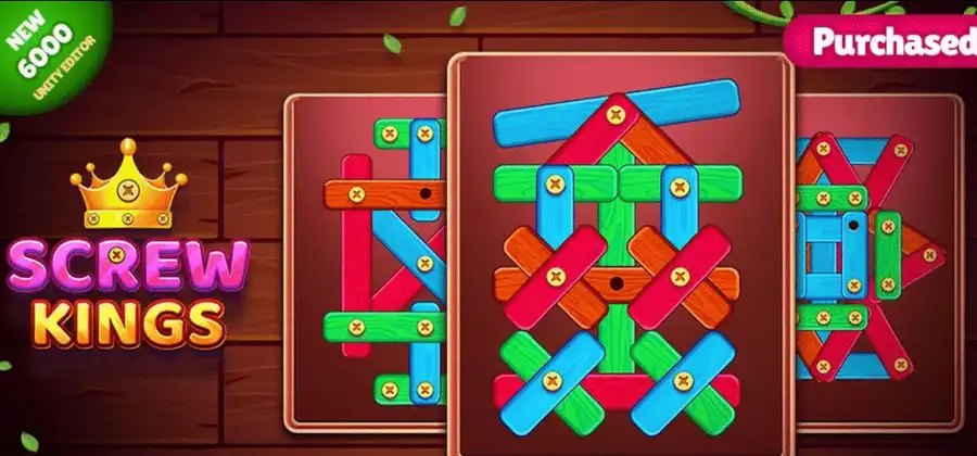 Screw Kings – Wood Nuts & Bolts Puzzle