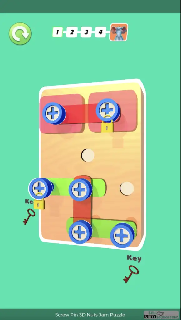 Screw Pin 3D Nuts Jam Puzzle SellUnitySourceCode screenshot 4