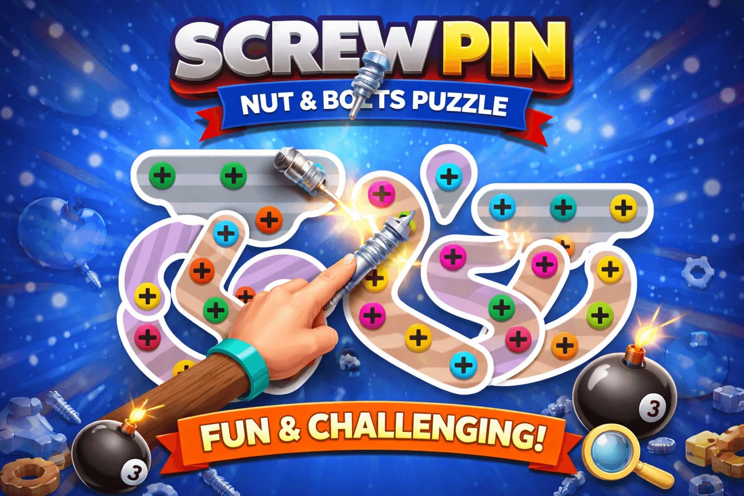 Screw Pin- Nut & Bolts Puzzle Game Unity Code