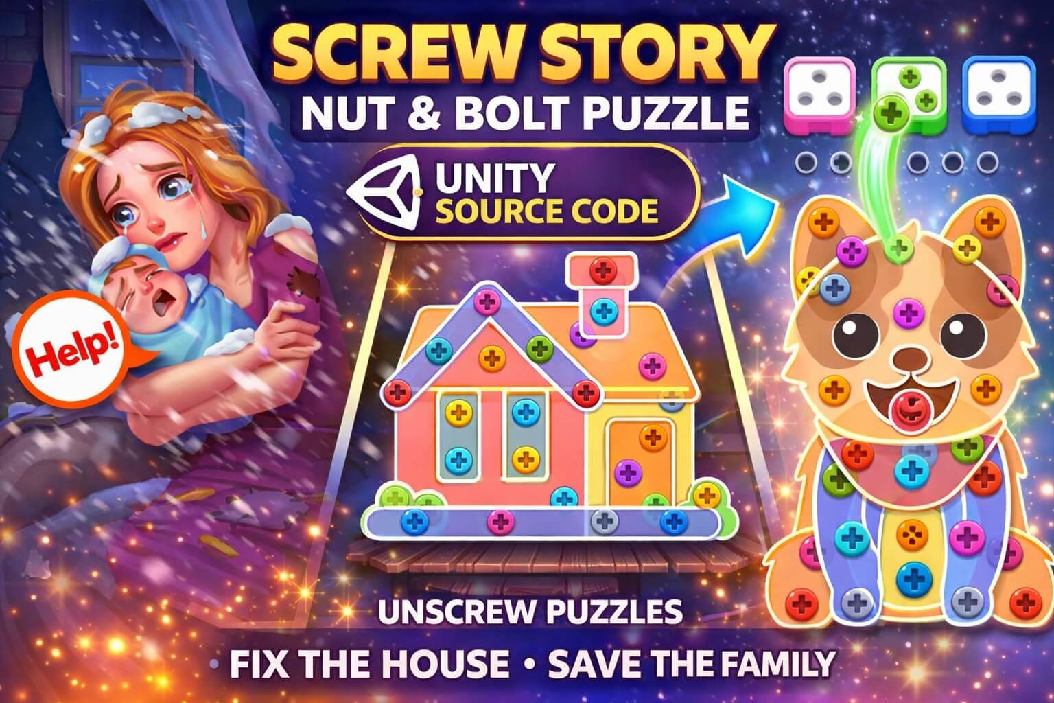 Screw Story: Nut & Bolt Puzzle Unity Game