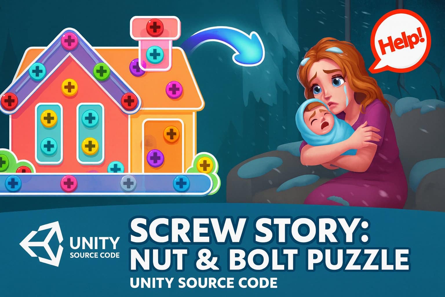 Screw Story: Nut & Bolt Puzzle Unity Source Code