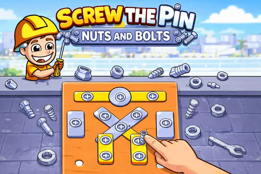 Screw The Pin: Nuts and Bolts – Mechanical Logic Puzzle Unity Source Code