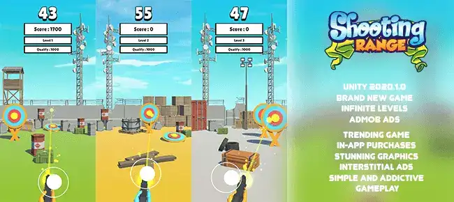 Shooting Range | Brand New Hypercasual Game | SellUnitySourceCode
