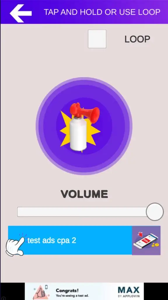 Siren Horn Sound Prank – Realistic Air Horn Game –SellUnitySourceCode.com screenshot 3