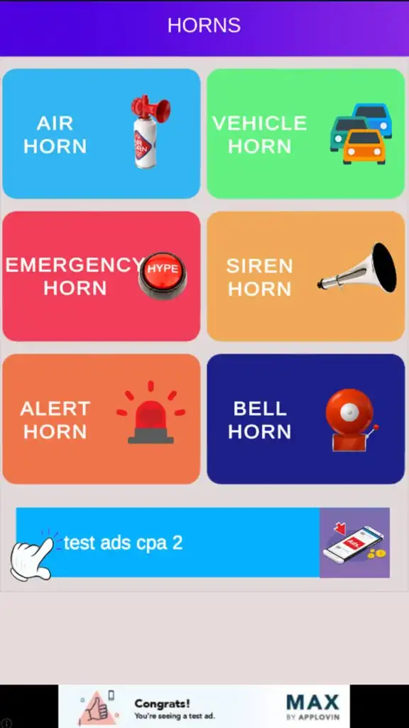 Siren Horn Sound Prank – Realistic Air Horn Game –SellUnitySourceCode.com screenshot 4