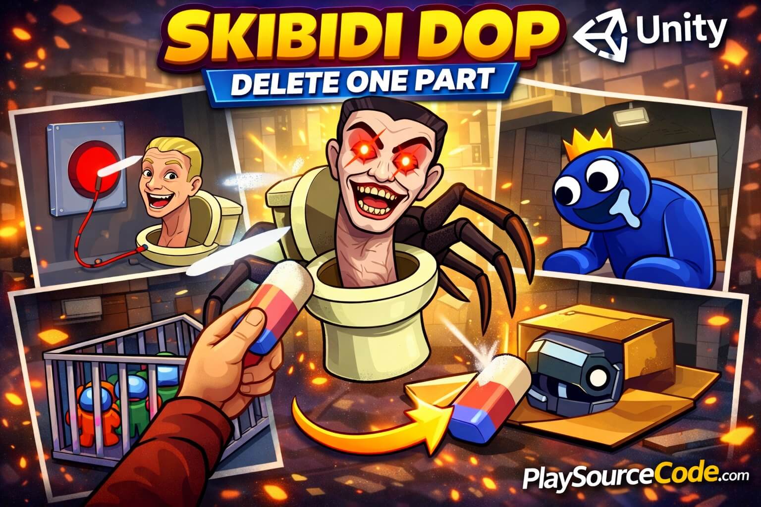 Skibidi DOP : Delete One Part Unity Game