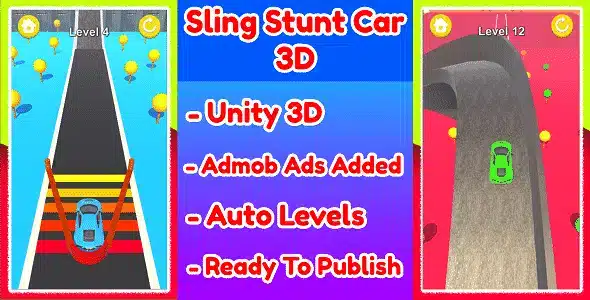 Sling Stunt Car 3D Game SellUnitySourceCode
