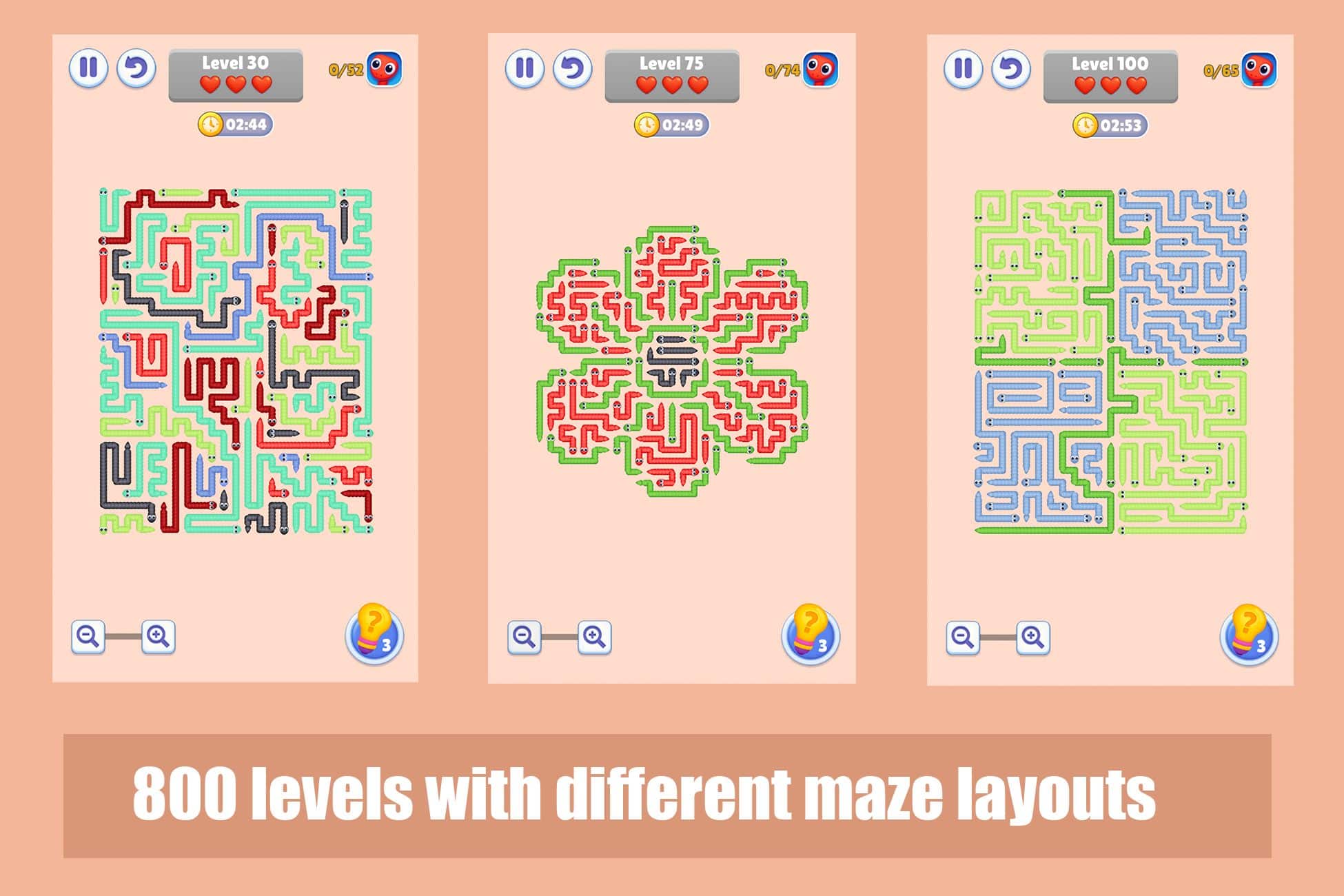 Snake Escape Puzzle – 800 Levels + Level Editor | Unity Game Source Code screenshot 5