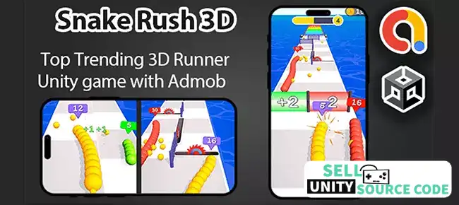 Snake Rush 3D – Unity Game + Admob SellUnitySourceCode