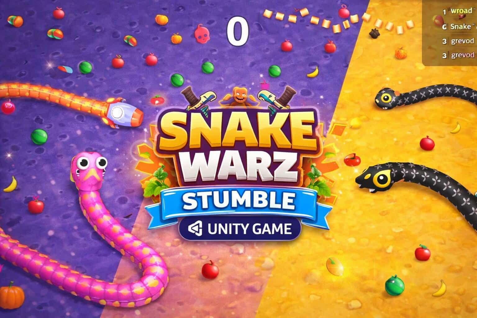 Snake Warz Stumble Unity Game Template – Ready to Publish