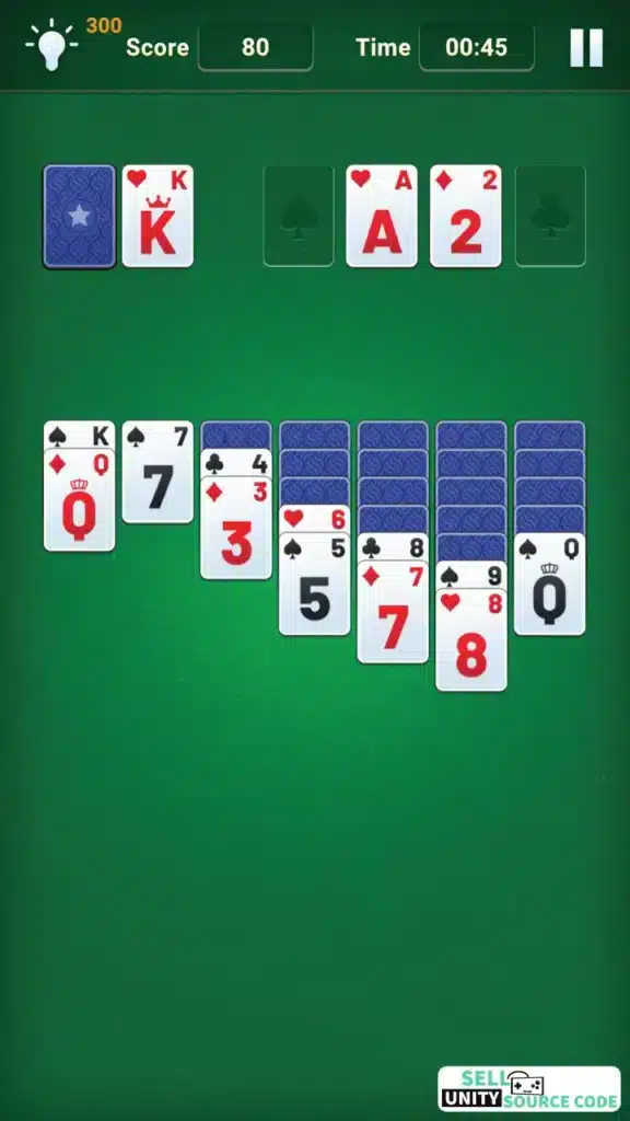 Solitaire – 4 in 1 Unity Source Code Premium Game  SellUnitySourceCode screenshot 2