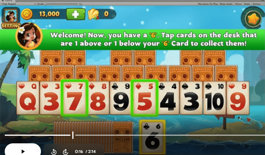 Solitaire Adv TriPeaks – Unity Source Code