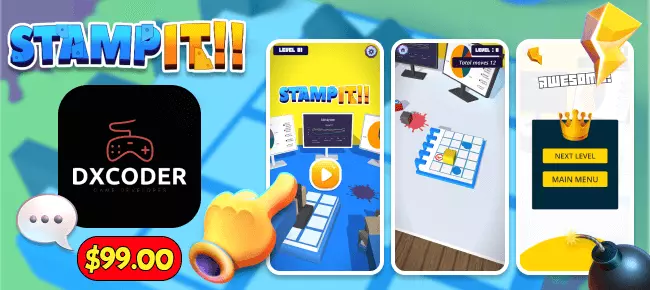 Stamp it! Trending Hypercasual game SellUnitySourceCode