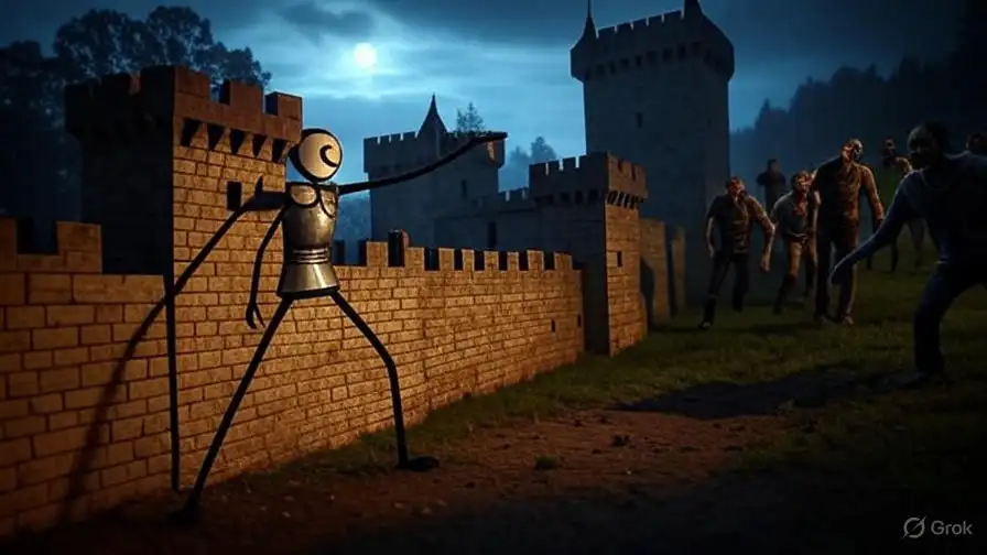 Stickman Castle Defense: Zombie Battle Simulator SellUnitySourceCode