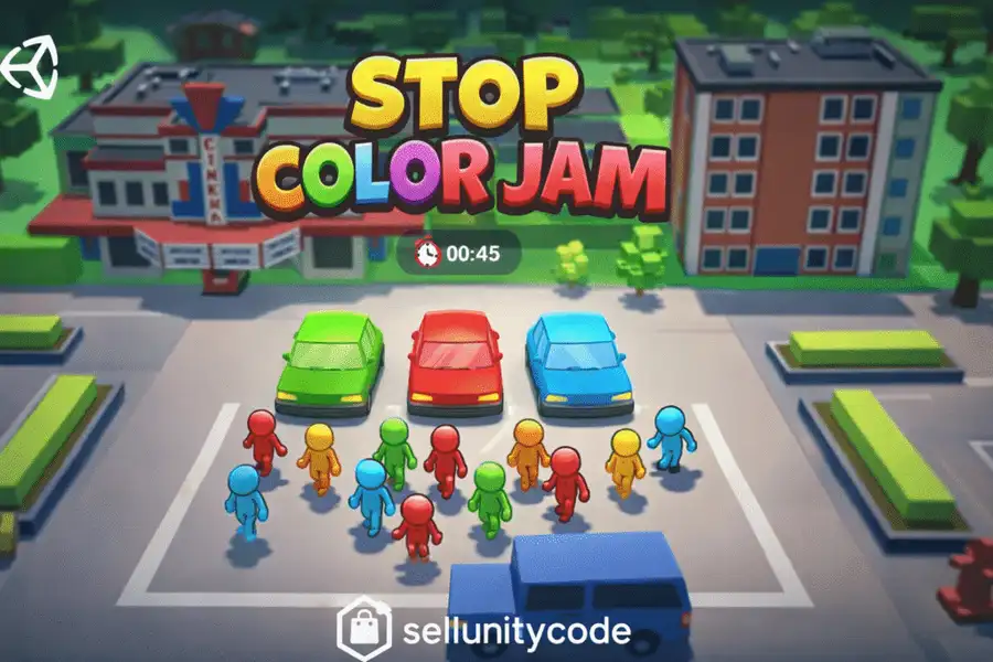 Stop Color Jam: Hybrid Casual Color-Matching Puzzle Unity Source Code screenshot 2