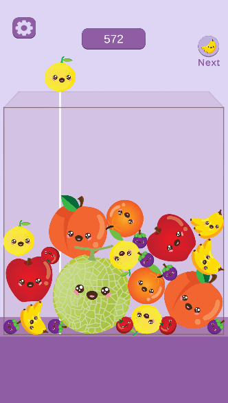 Suika Watermelon Merge Unity Game screenshot 2