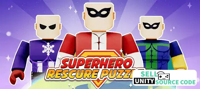 Super Hero: Rescue Puzzle SellUnitySourceCode
