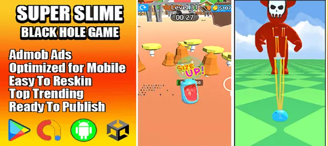 Super Slime – Black Hole Game SellUnitySourceCode