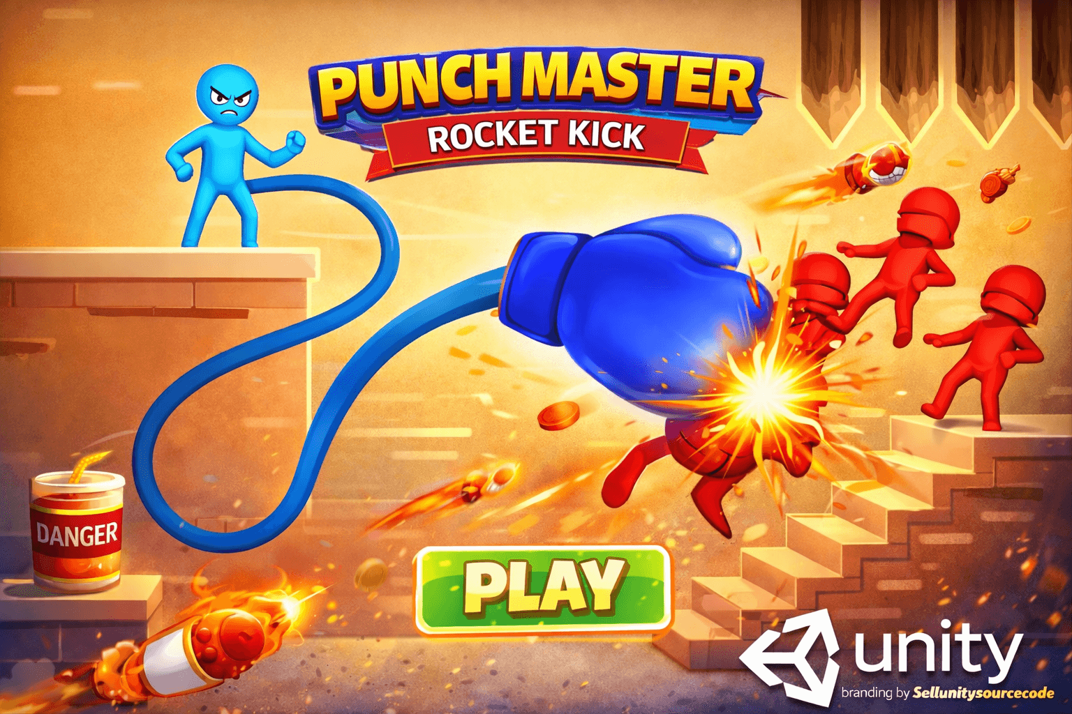 Swipe Punch Fall – Hyper Casual Punching Unity Game Source Code