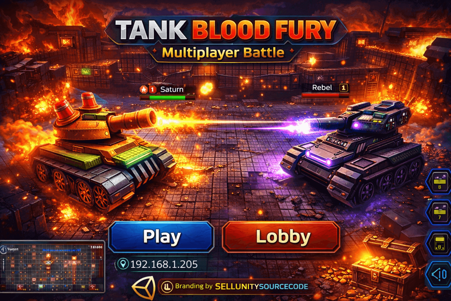 Tank Blood Fury – Multiplayer Tank Battle Unity Source Code