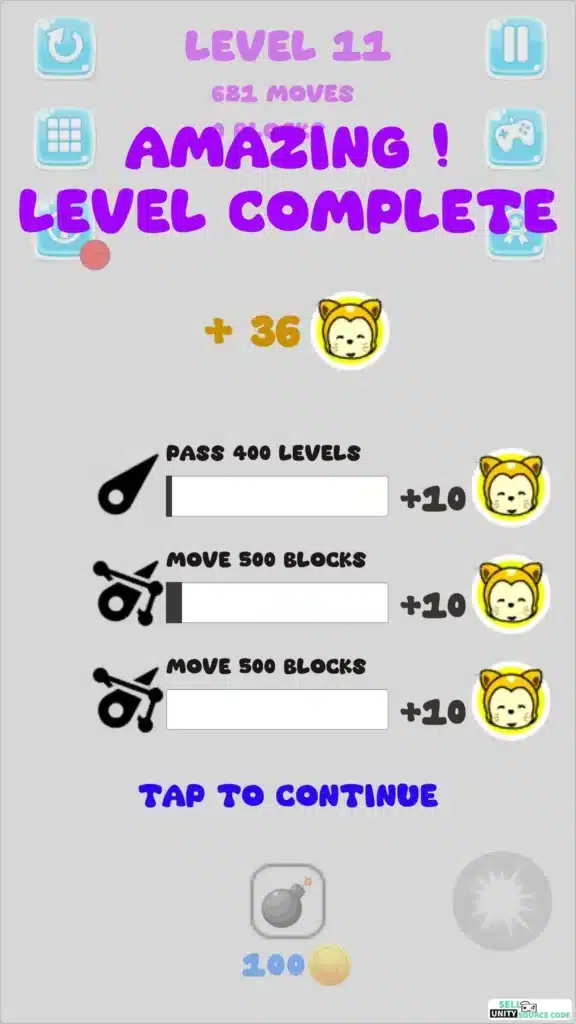 Tap Out, Tap Master, Tap Away SellUnitySourceCode screenshot 2