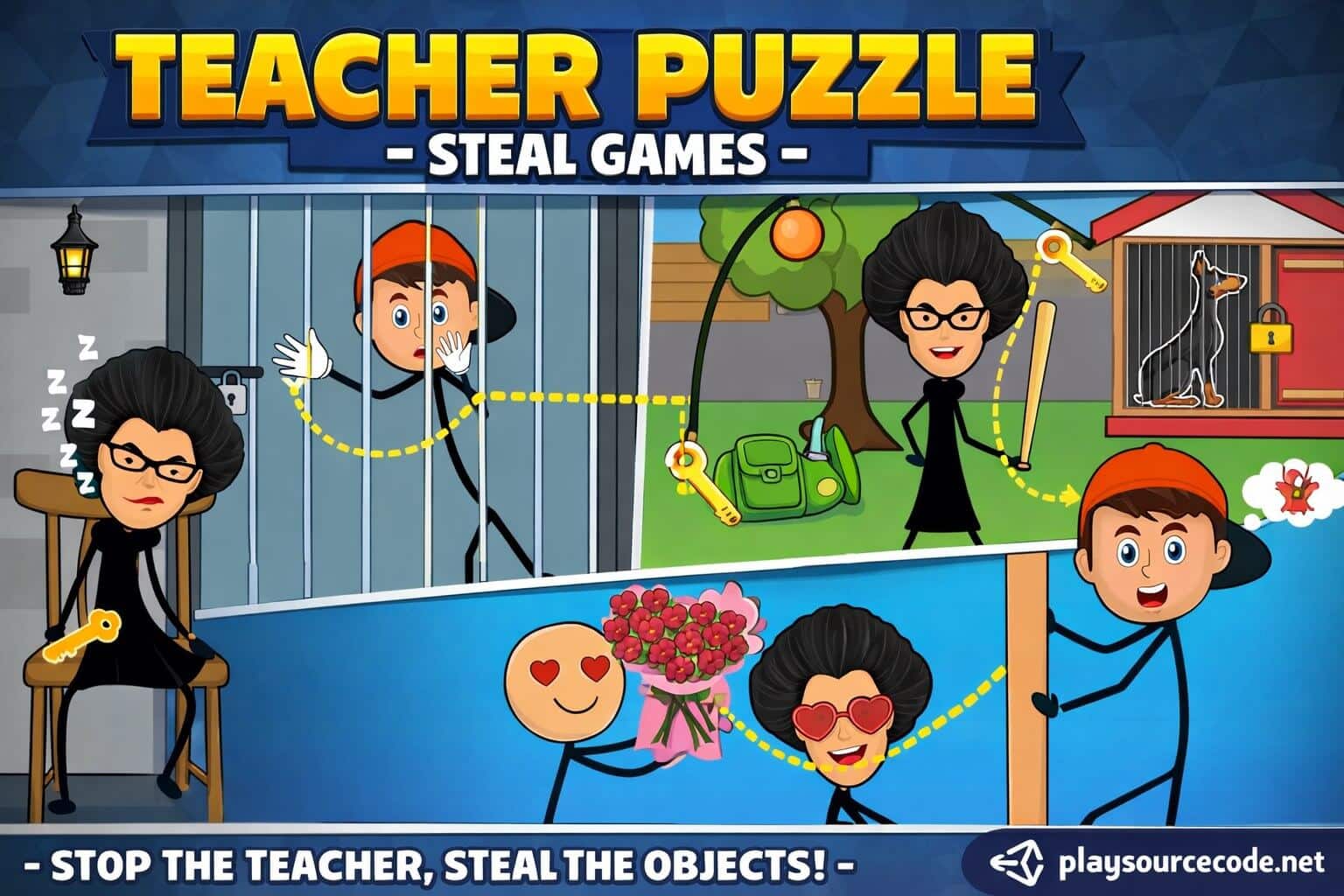 Teacher Puzzle - Steal Games Unity Code