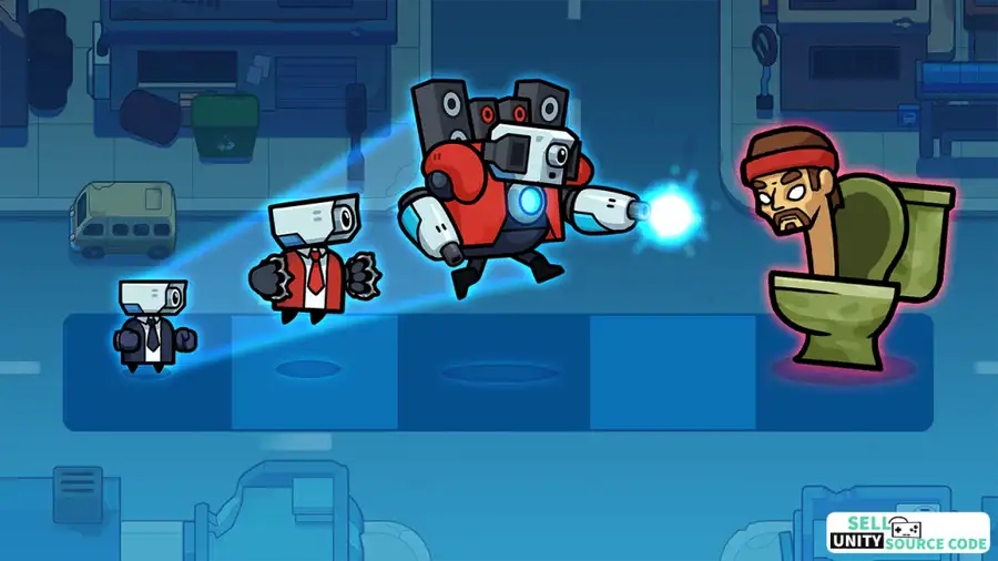 Toilet Fight: Police vs Zombie SellUnitySourceCode