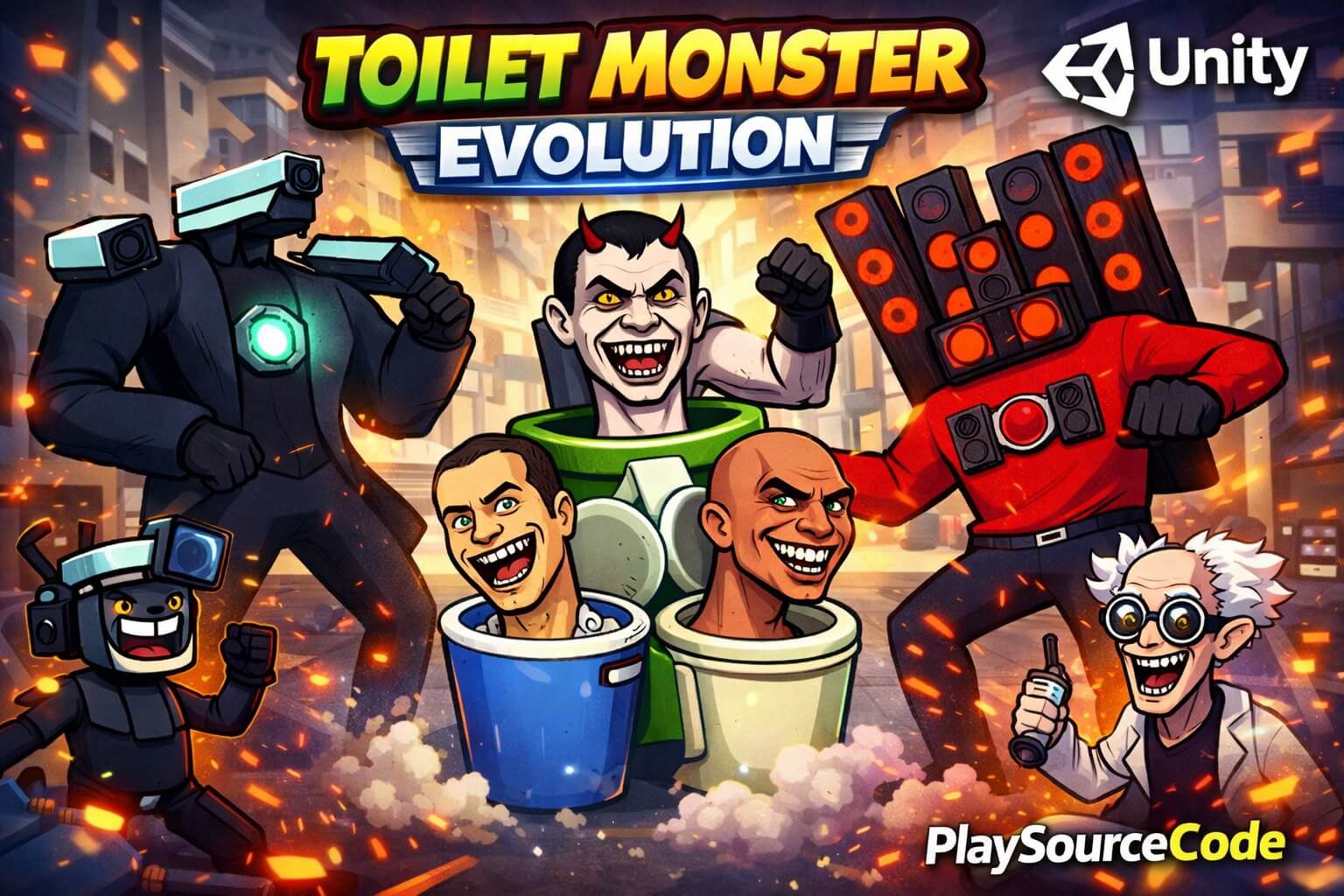 Toilet Monster Evolution Unity Game