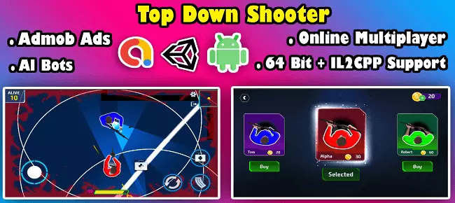 Top Down Shooter Online Multiplayer – SellUnitySourceCode