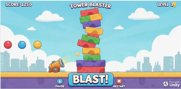 Tower Blaster – Complete Mobile Game Template