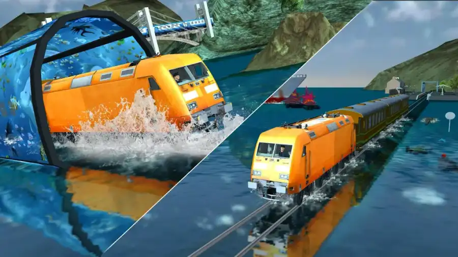 Train Driving on Water SellUnitySourceCode screenshot 2