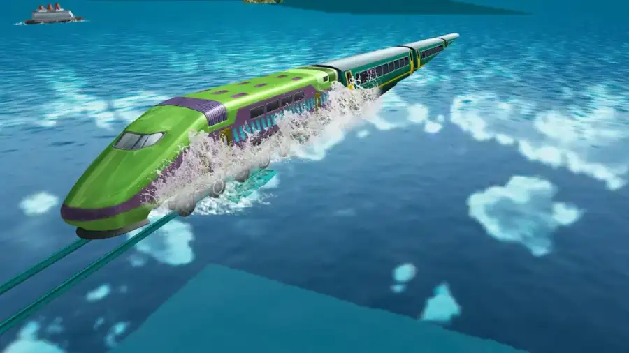 Train Driving on Water SellUnitySourceCode screenshot 5