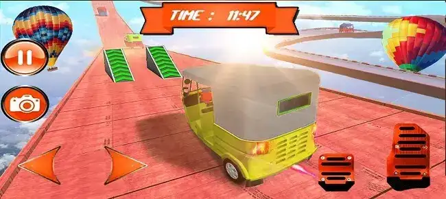 Tuk Tuk Auto Rickshaw Mega Ramp Stunt Impossible T SellUnitySourceCode screenshot 2