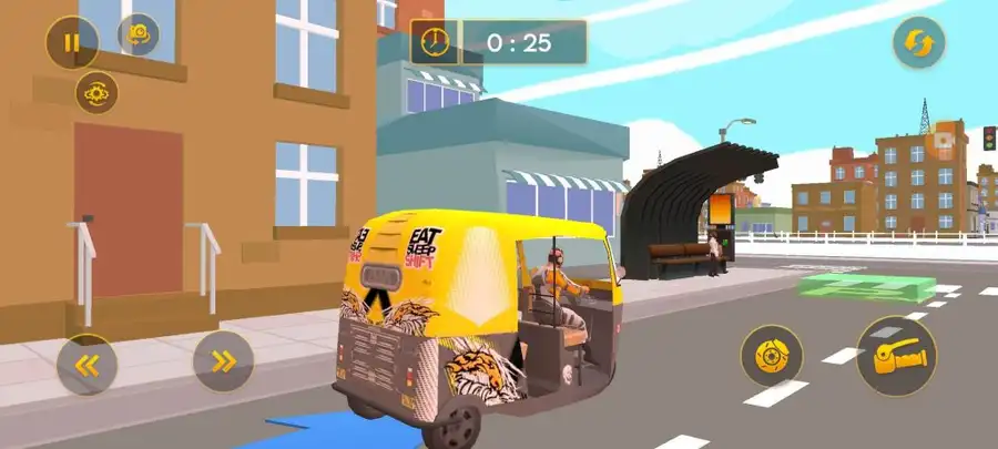 Tuk Tuk Rickshaw Taxi 3D SellUnitySourceCode screenshot 5
