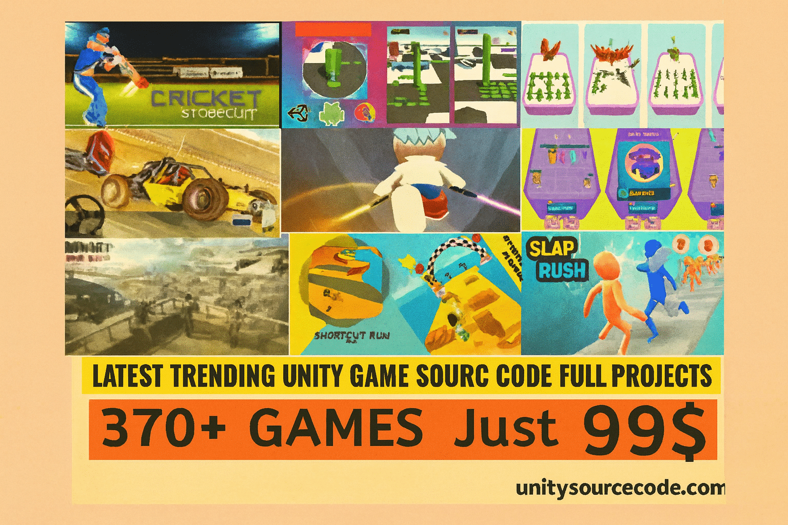Unity Mega Bundle: 350+ Ready-to-Use Game Templates – 2025 Complete Unity Projects – SellUnitySourceCode.com