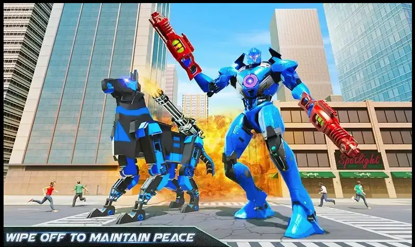 US Police Dog Robot Car Game SellUnitySourceCode screenshot 3