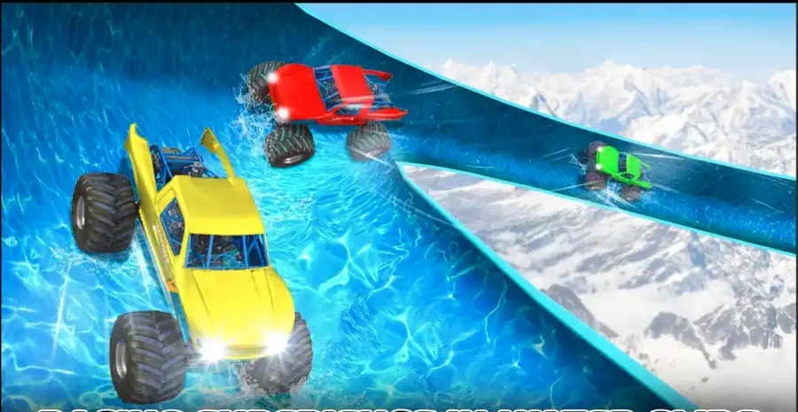 Water Slide Monster Truck Race - new free game 3d SellUnitySourceCode