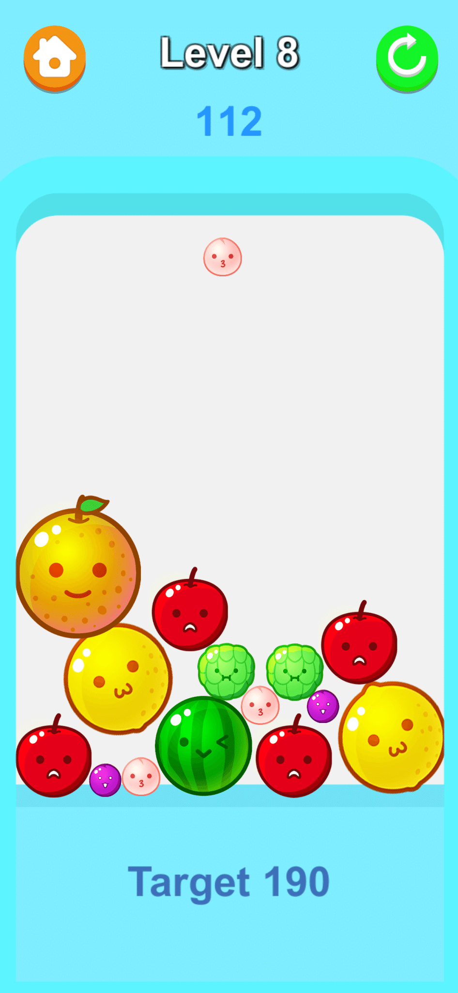 Watermelon Merge Game Unity Game screenshot 2