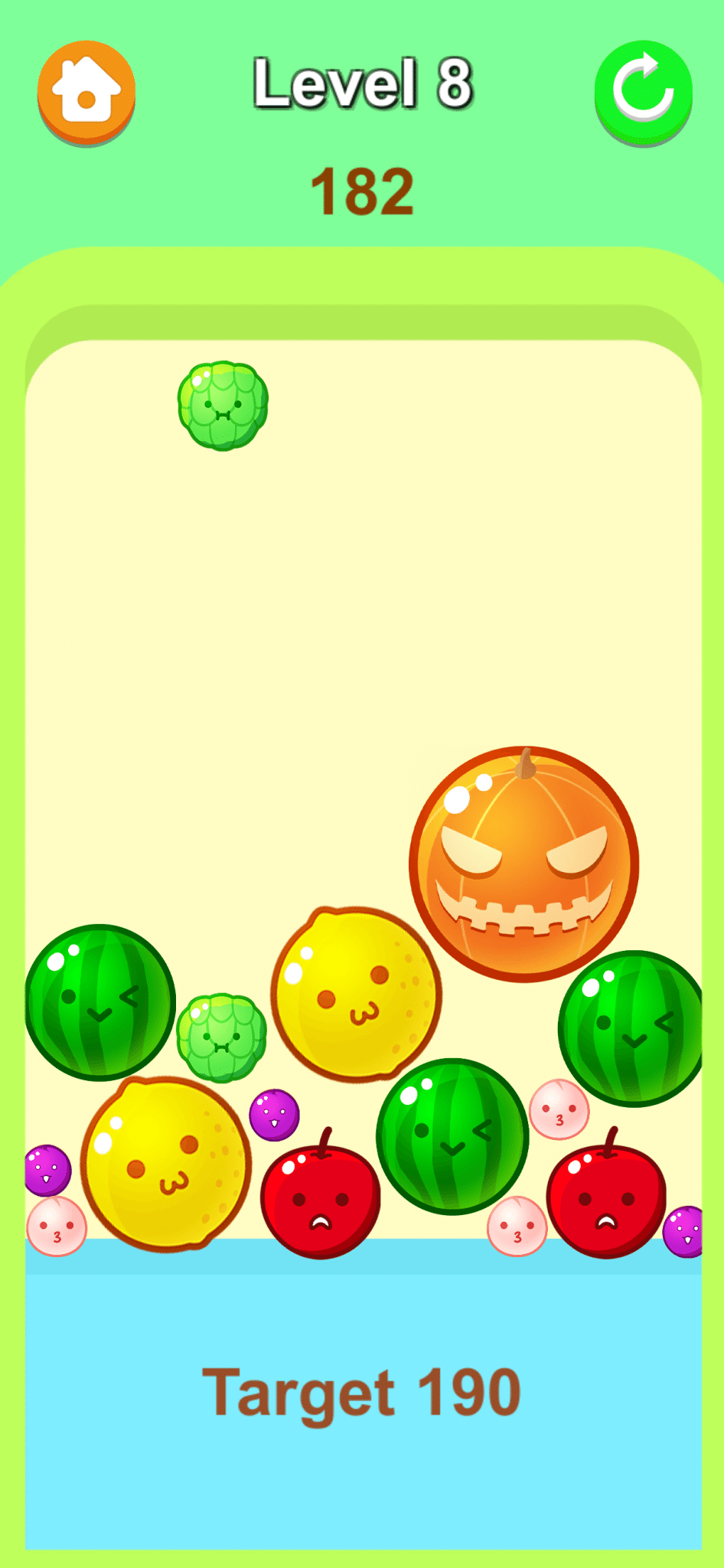 Watermelon Merge Game Unity Game screenshot 3