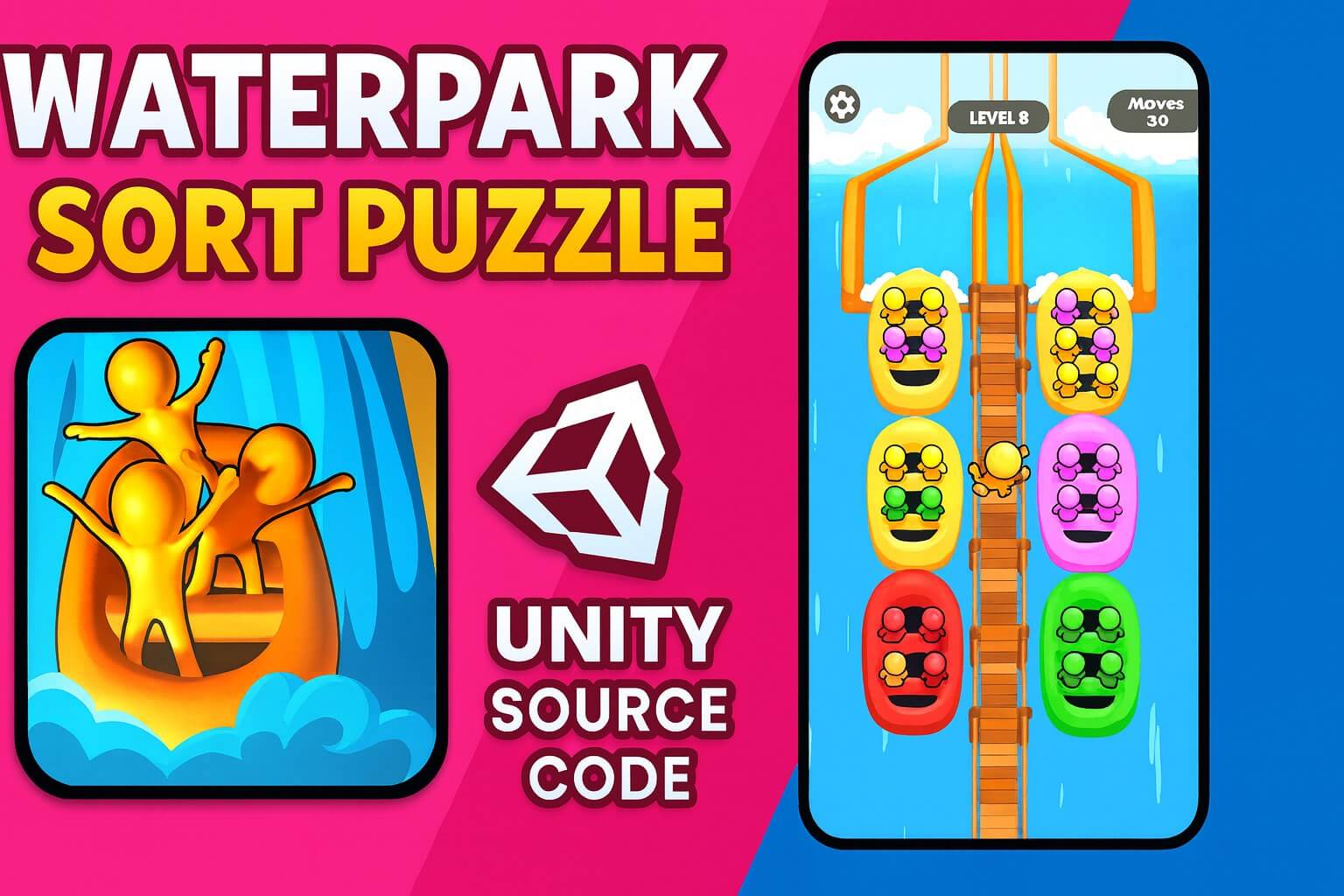 WaterPark Sort Puzzle Unity Game Source Code screenshot 2