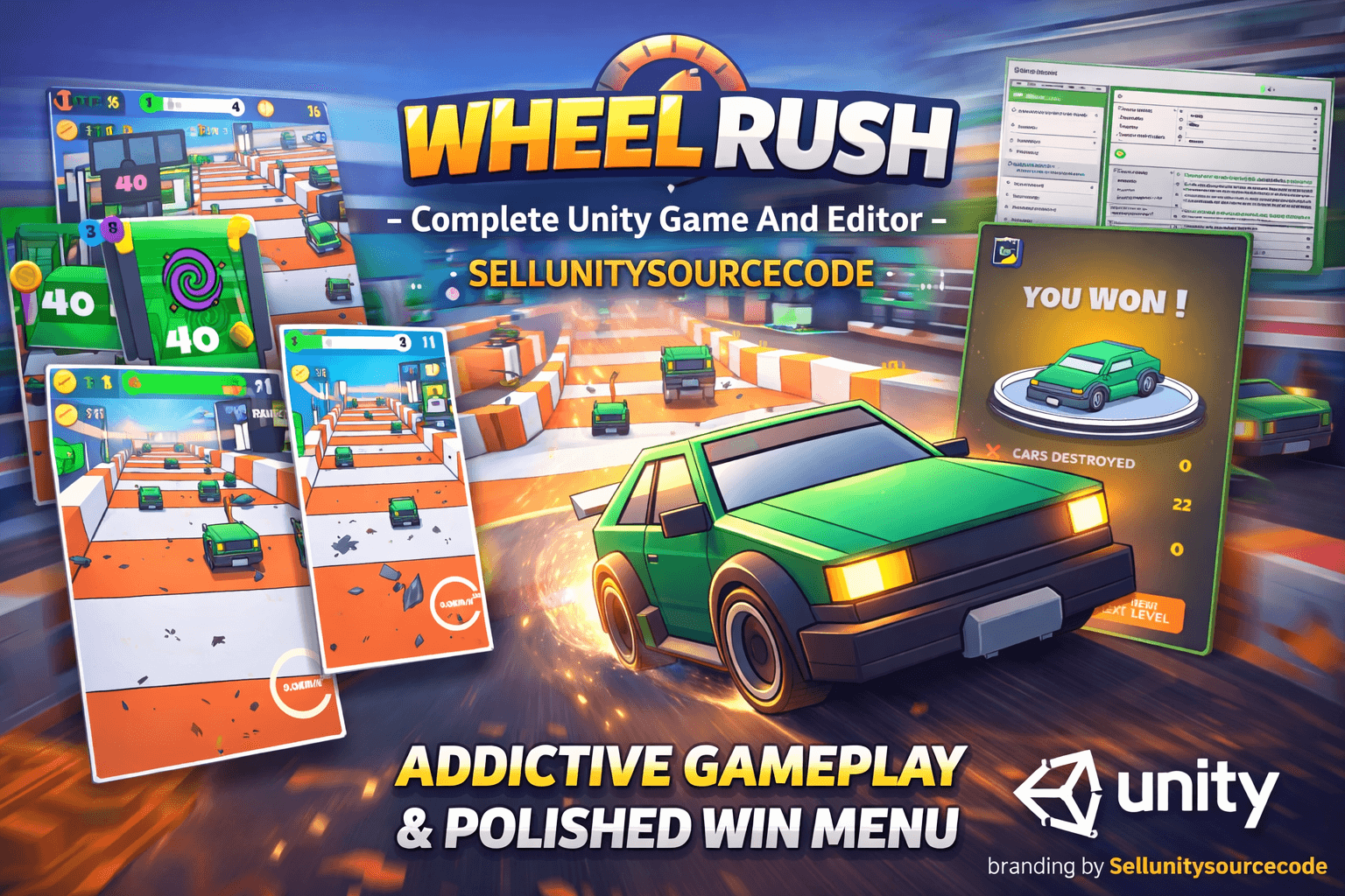 Wheel Rush - Complete Unity Game And Editor