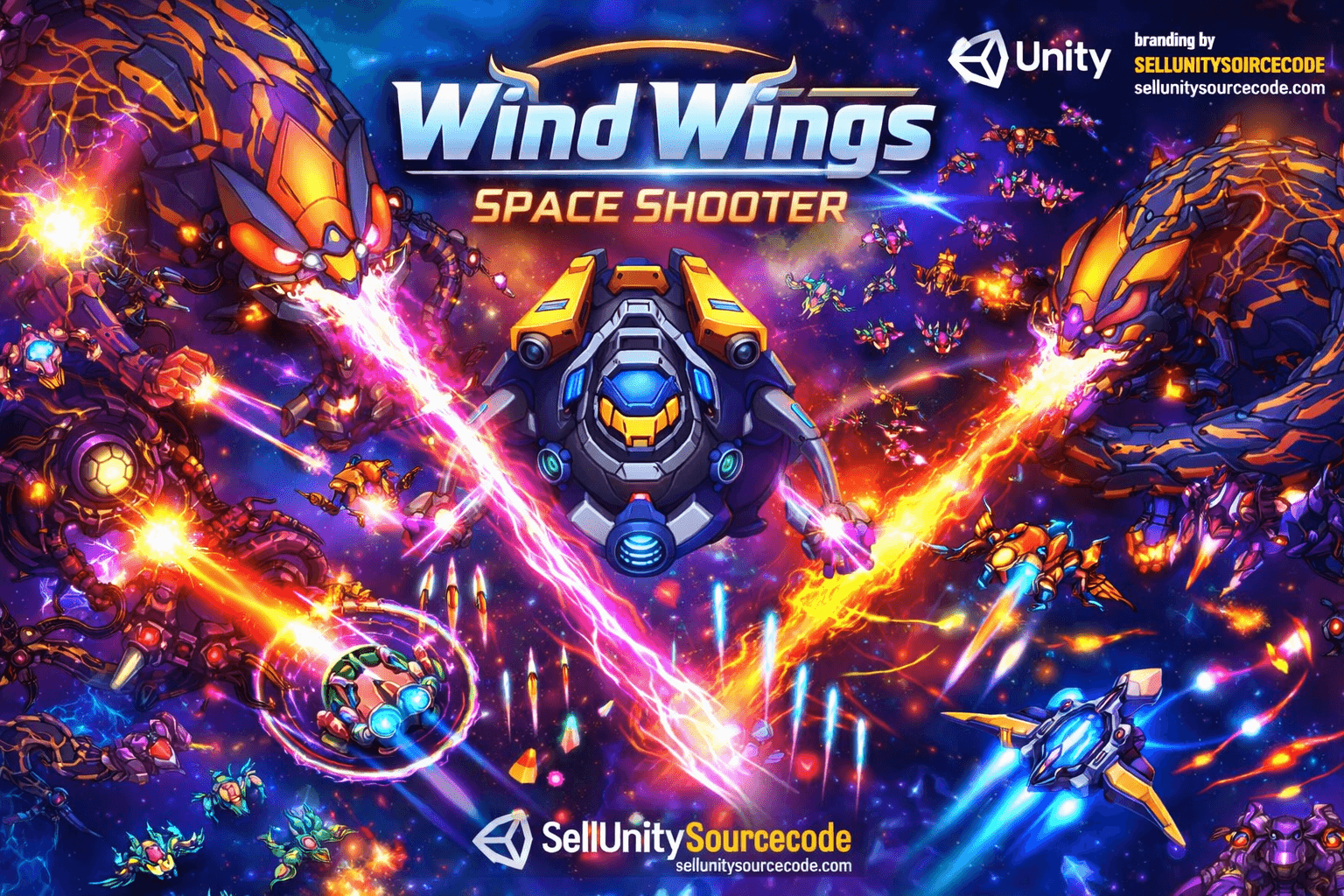 Wind Wings: Space Shooter – Sci-Fi Galaxy Battle Unity Game Source Code