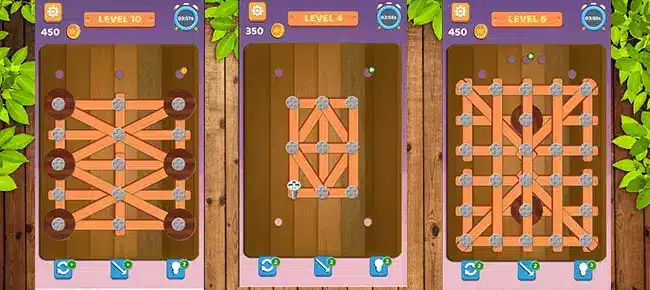 Wood Nuts & Bolts Puzzle SellUnitySourceCode