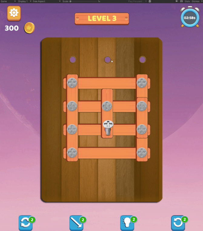 Wood Nuts & Bolts Satisfying Puzzle Template screenshot 4