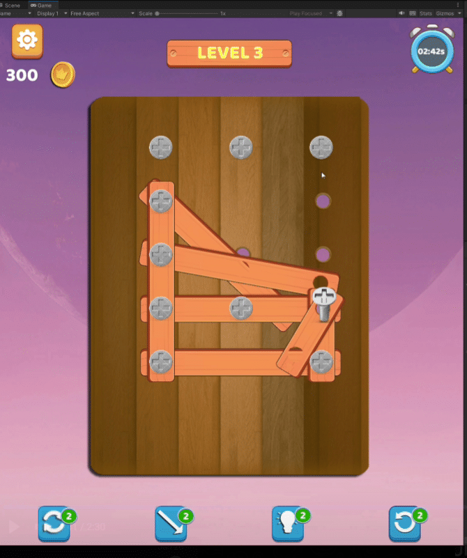 Wood Nuts & Bolts Satisfying Puzzle Template screenshot 5