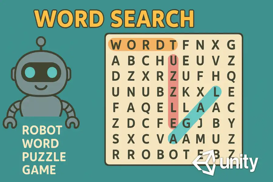 Word Search Robot Word Puzzle screenshot 2