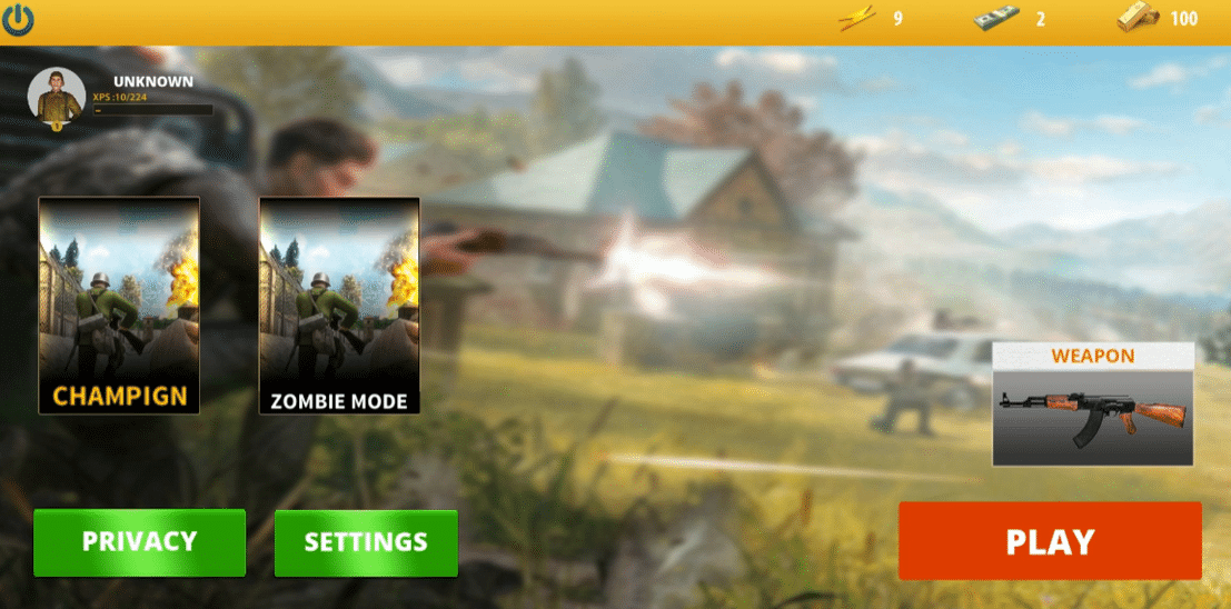 World of War- FPS Army Unity Game Code screenshot 3