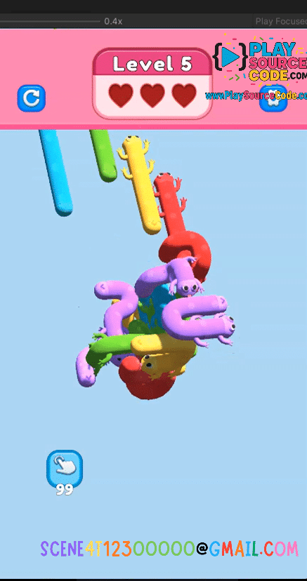Worm Stack: Tap Away Puzzle Unity Source Code | 3D Logic & Rotation Maze screenshot 5